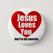 イエスはあなたを愛している 缶バッジ (正面)