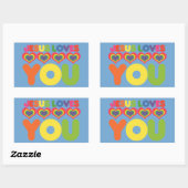 イエスはあなたを愛している 長方形シール (シート)