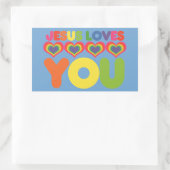 イエスはあなたを愛している 長方形シール (バッグ)