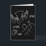 イエスはあなたを愛している ASL 手話 キリスト教 カード<br><div class="desc">イエスはあなたを愛している ASL 手話 キリスト教</div>