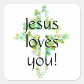 イエスはあなたを愛してる！ スクエアシール (正面)