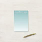 イエスはあなたを愛してる！ |ティール（緑がかった色） グラデーション ポストイット (デスク上)