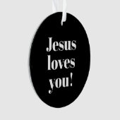 イエスはあなたを愛してる！ |レトロモダン型スタイル オーナメント (正面)