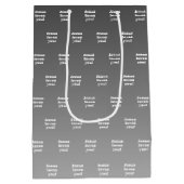 イエスはあなたを愛してる！ |白黒グラデーション ミディアムペーパーバッグ (裏面)