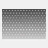 イエスはあなたを愛してる！ |白黒グラデーション ラッピングペーパーシート (正面)