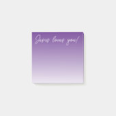 イエスはあなたを愛してる！ |紫グラデーション ポストイット (正面)