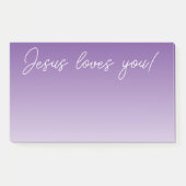 イエスはあなたを愛してる！ |紫グラデーション ポストイット (正面)