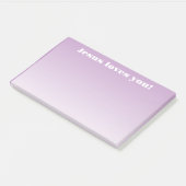 イエスはあなたを愛してる! |紫グラデーション ポストイット (アングル)