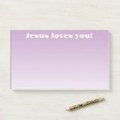 イエスはあなたを愛してる! |紫グラデーション ポストイット (デスク)
