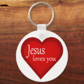 イエスはあなたを愛するハート肯定キーチェーン キーホルダー (正面)