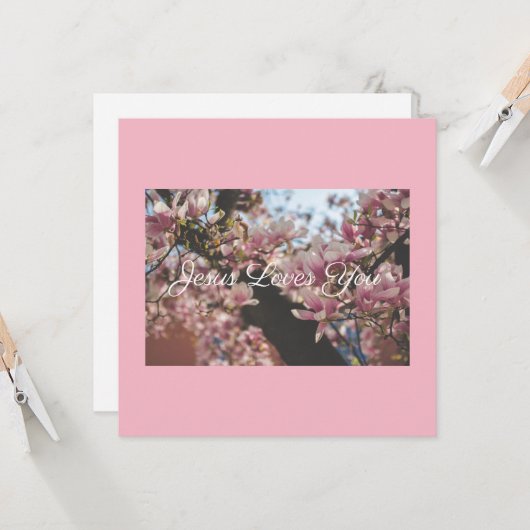 イエスはあなたを愛するフラットグリーティングカード カード (正面/裏面インサイチュ)