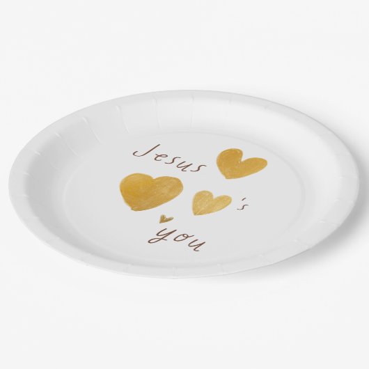 イエスはあなたを愛する紙プレート モダン ペーパープレート (アングル)