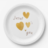 イエスはあなたを愛する紙プレート モダン ペーパープレート (正面)