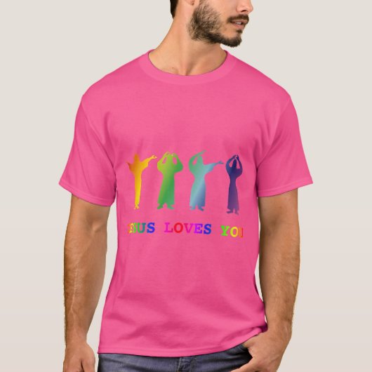 イエスはあなたを愛する（Ymcaイメージスローガン） Tシャツ (正面)