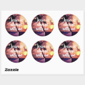 イエスはいつも私と一緒にいる |ステッ感動的カー ラウンドシール (シート)