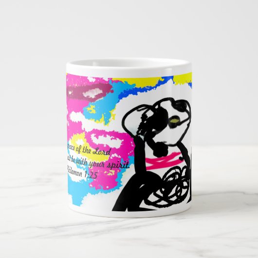 イエスはここにいます ジャンボコーヒーマグカップ (正面)
