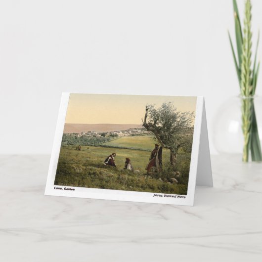 イエスはここに歩いた:ガリラヤ,カナ カード (正面)