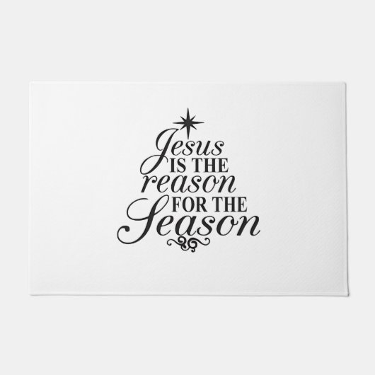 イエスはこの季節の理由 クリスマス ドアマット (正面)