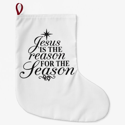 イエスはこの季節の理由 クリスマス ラージクリスマスストッキング (正面)