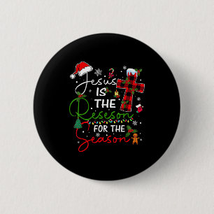 イエスはこの季節の理由 クリスマス Xmas 缶バッジ