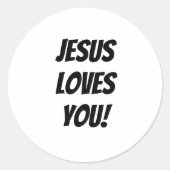 イエスはっきりしたは愛してる！クリスチャンカスタムス ラウンドシール (正面)