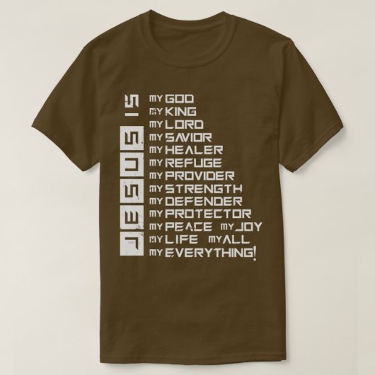 イエスはイエス・キリスト Tシャツ (デザイン正面)