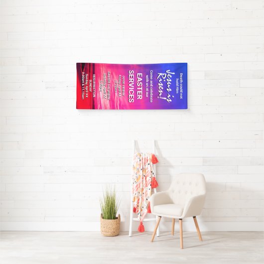 イエスはイースターカスタム教会の礼拝を復活させた 横断幕 (インサイチュ)