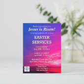 イエスはイースター教会のサービス招待状を復活させた インビテーションポストカード (スタンド正面)