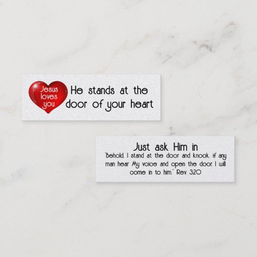 イエスはカードを愛している スキニー名刺 (正面/裏面)