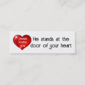 イエスはカードを愛している スキニー名刺 (正面)