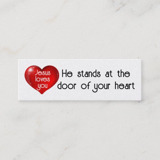 イエスはカードを愛している スキニー名刺 (正面)