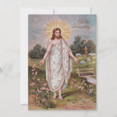 イエスはキリスト教のヴィンテージカスタム復活祭を起こした シーズンカード (正面)