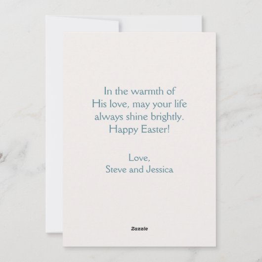 イエスはキリスト教のヴィンテージカスタム復活祭を起こした シーズンカード (裏面)