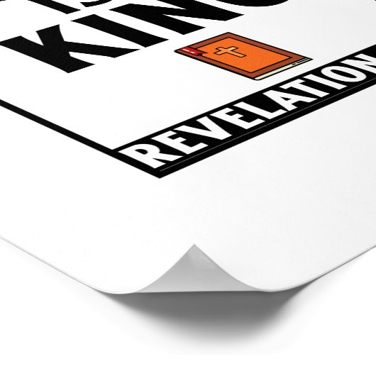 イエスはキリスト教の信仰のバイブルの王である ポスター (角)