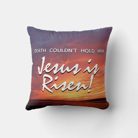イエスはキリスト教の復活祭の風景を復活させた クッション (裏面)