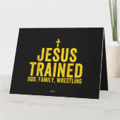 イエスはキリスト教の杖で神の家族のレスリングを訓練した カード (裏面)