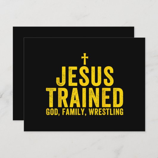 イエスはキリスト教の杖で神の家族のレスリングを訓練した シーズンカード (正面/裏面)