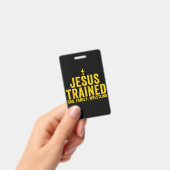 イエスはキリスト教の杖で神の家族のレスリングを訓練した バッジ (手持ち)