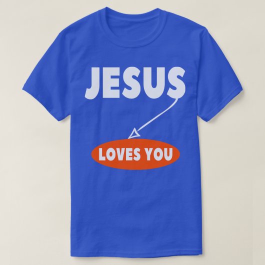 イエスはキリスト教の福音主義の救いを愛している Tシャツ (デザイン正面)