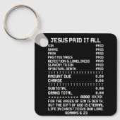 イエスはキリスト教の聖書を全部読み上げた キーホルダー (正面)