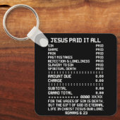 イエスはキリスト教の聖書を全部読み上げた キーホルダー (正面)