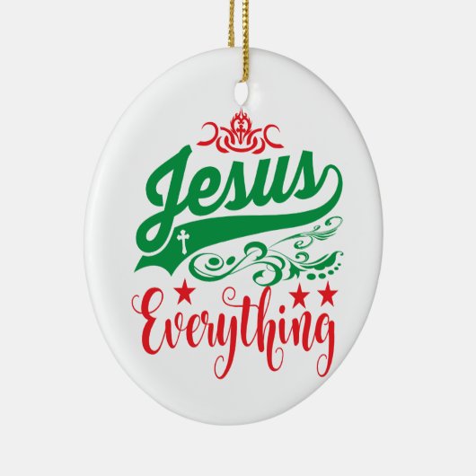 イエスはキリスト教の聖降誕祭の神の御子である セラミックオーナメント (右)
