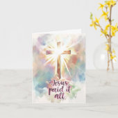 イエスはキリスト教の賛美歌を全て受け取った カード (黄色い花)