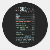 イエスはキリスト教カトリックのローマ人を受け取ったすべてを支払った ラウンドシール (正面)