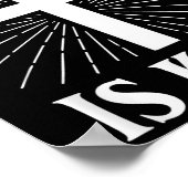 イエスはキリスト教信仰の十字架の王である ポスター (角)