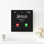 イエスはクリスチャンと呼ばれている スクエア壁時計 (ホーム)