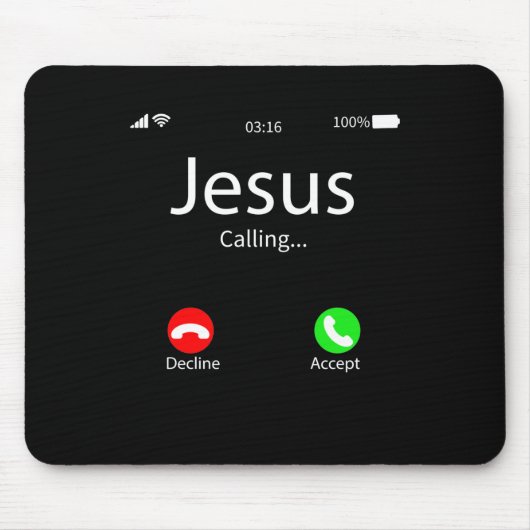 イエスはクリスチャンと呼ばれている マウスパッド (正面)