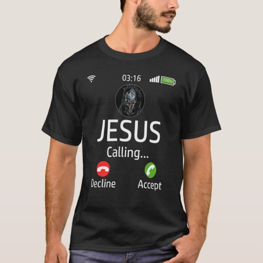 イエスはクリスチャンと呼ばれている Tシャツ (正面)