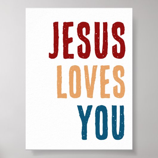 イエスはクリスチャンの壁画を愛している ポスター (正面)