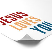 イエスはクリスチャンの壁画を愛している ポスター (角)